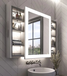 آلبا مرايا مضيئة بوحدة تخزين خلفية متحركة