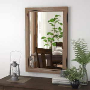 Vero wooden frame bathroom mirror