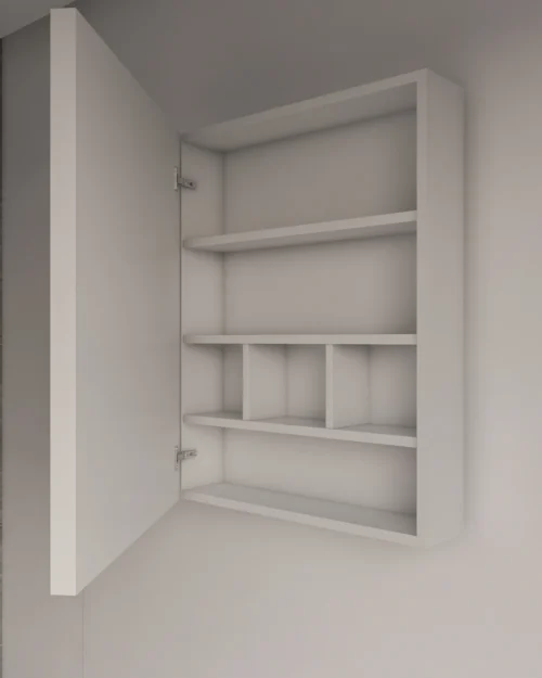 Biri illuminated mirror unit with storage - Image 4