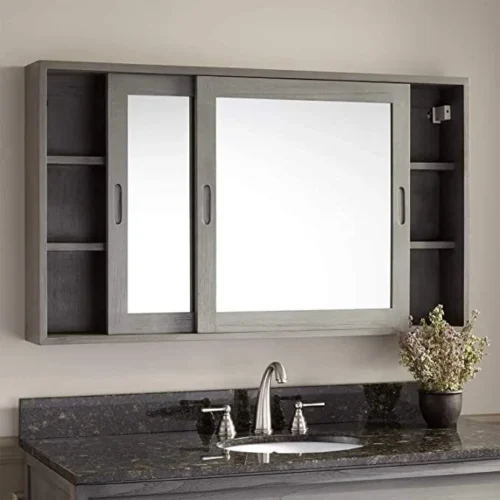 Bashoon bathroom mirror with storage unit - Image 3
