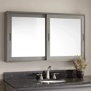 Bashoon bathroom mirror with storage unit - Image 5