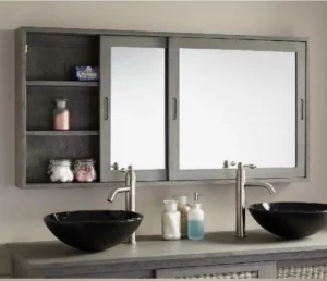 Bashoon bathroom mirror with storage unit - Image 9