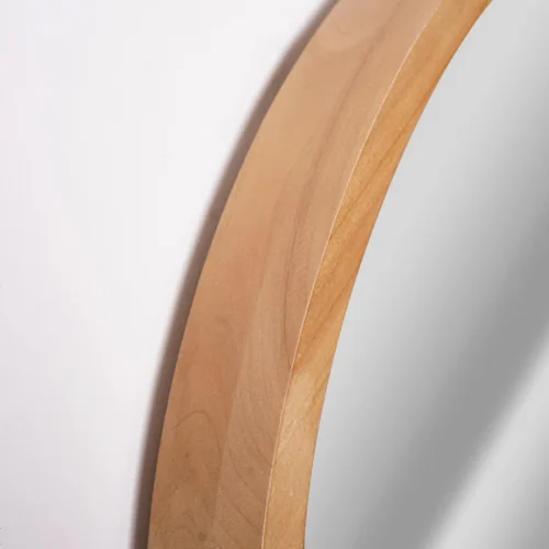 Curvata Hanging Wall Mirror Arched Wood Frame - Image 4