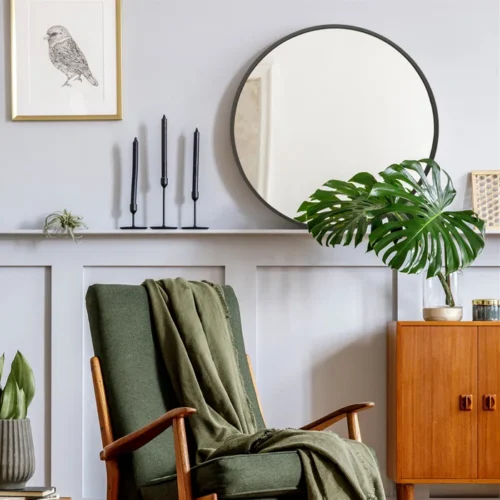 Corina Round Hanging Wall Mirror - Image 7