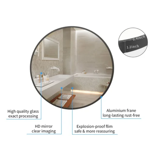 Corina Round Hanging Wall Mirror - Image 17