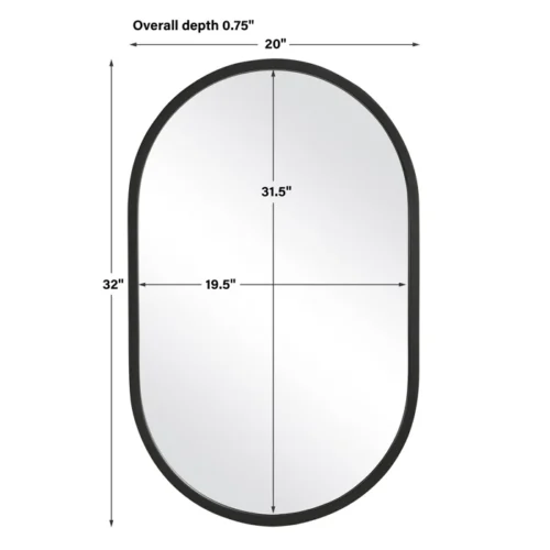 Asja Black Frame Wall Mirror - Image 10