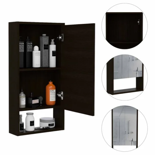 Talis modern bathroom mirror with cabinet - Image 8