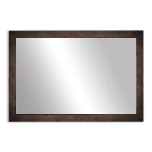 Tiba rectangular wall mirror with brown frame - Image 6