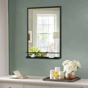 Davis rectangular wall mirror with metal frame