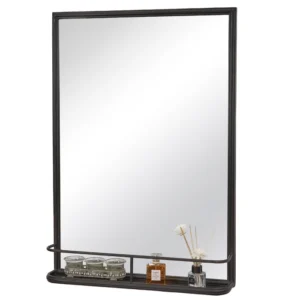 Davis rectangular wall mirror with metal frame - Image 11