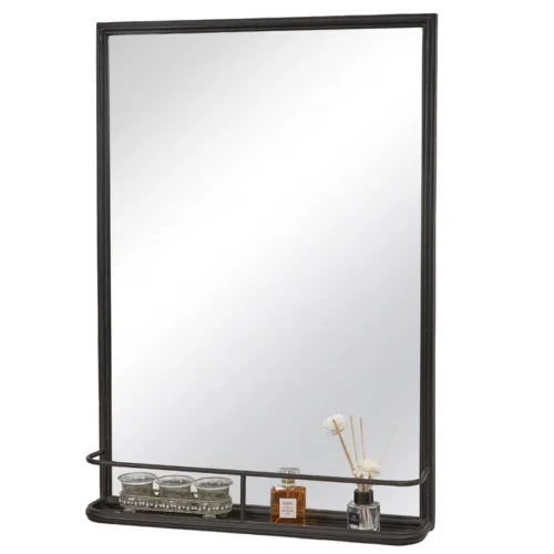 Davis rectangular wall mirror with metal frame - Image 11