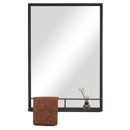 Davis rectangular wall mirror with metal frame - Image 12