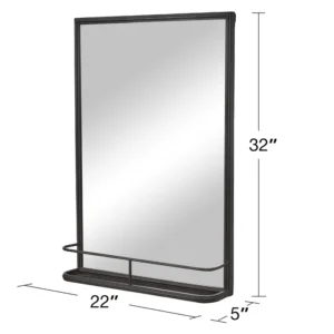 Davis rectangular wall mirror with metal frame - Image 14