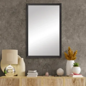 Slav Rectangular Wall Mirror Black Frame