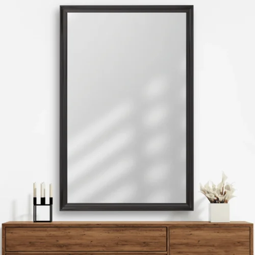 Slav Rectangular Wall Mirror Black Frame - Image 3