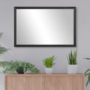 Slav Rectangular Wall Mirror Black Frame - Image 4