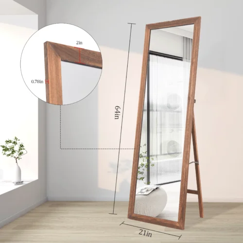 Terrain Full Length Mirror with Wood Frame - Image 4