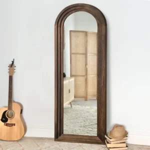 Guernsey Full Length Stand Mirror with Wood Frame - Image 4