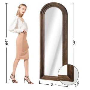 Guernsey Full Length Stand Mirror with Wood Frame - Image 7
