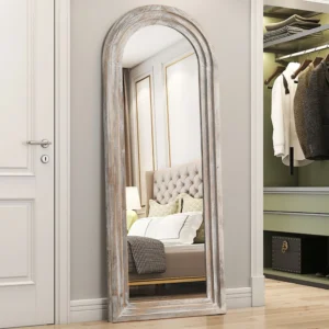 Guernsey Full Length Stand Mirror with Wood Frame - Image 8