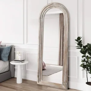 Guernsey Full Length Stand Mirror with Wood Frame - Image 9