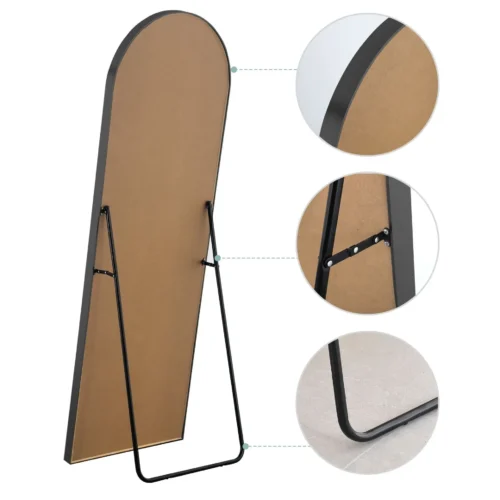 Adomi Full Length Mirror with Wooden Frame - Image 5