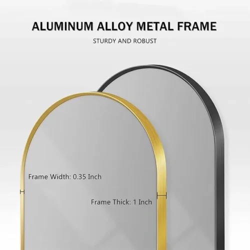 Tacta Wall Mounted Bathroom Mirror with Metal Frame - Image 6