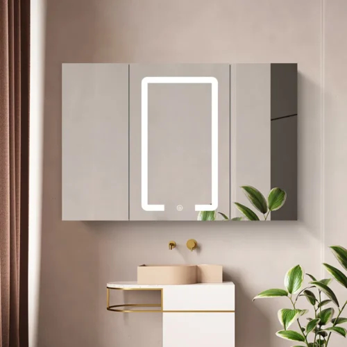 Boni Modern Bathroom Mirror with Cabinet - Image 3