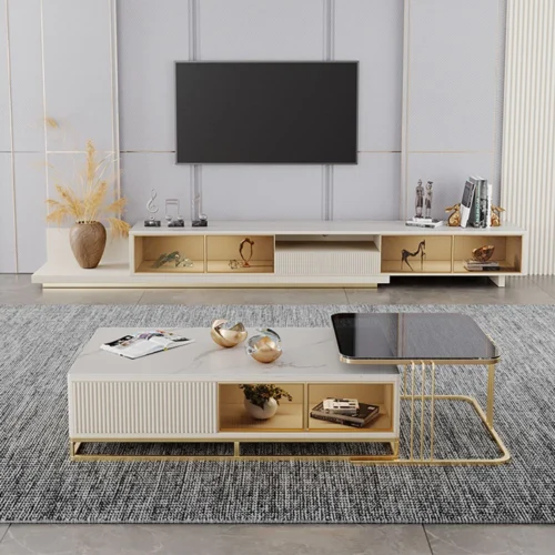 0000474 enigma modern extendable tv stand with light