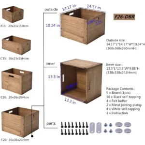 Tic-Tac Wooden Cube Storage Box - Image 7