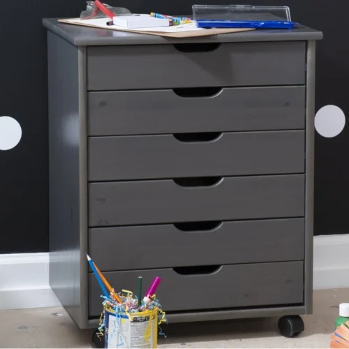 Breshay 6 Drawer Rolling Storage Chest