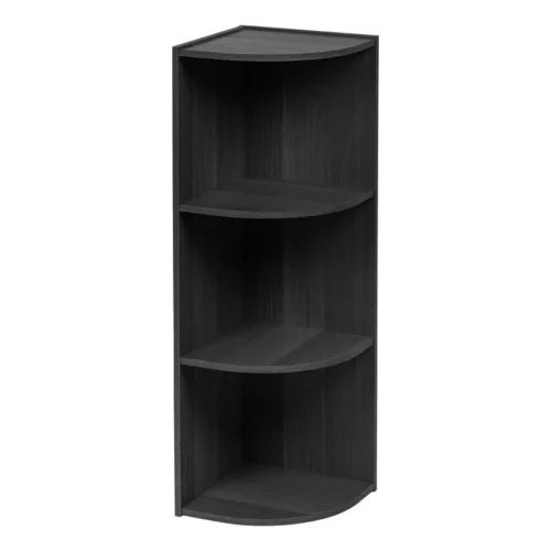0003003 daizzy black corner shelf unit 3 shelves