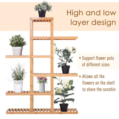 Edolas 6-Shelf Bamboo Shelving Unit - Image 5