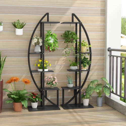 Zaima heavy metal plant stand 2 pieces - Image 6