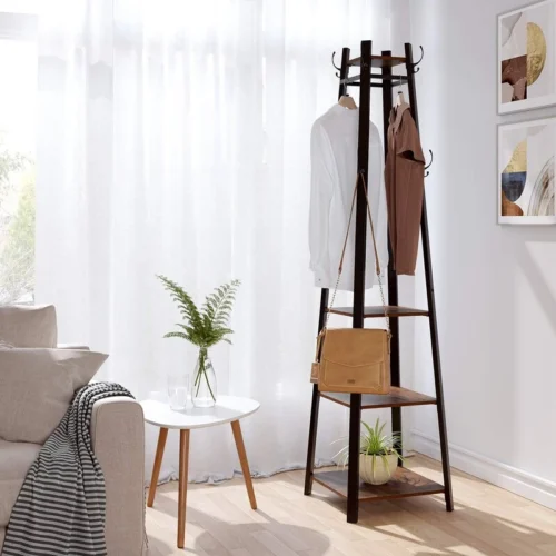0003127 vita metal garment rack with shelves