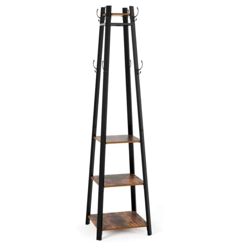 0003129 vita metal garment rack with shelves