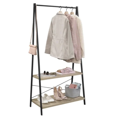 0003162 guru wood and metal clothes rack