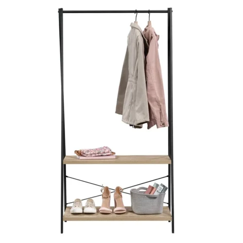 0003163 guru wood and metal clothes rack