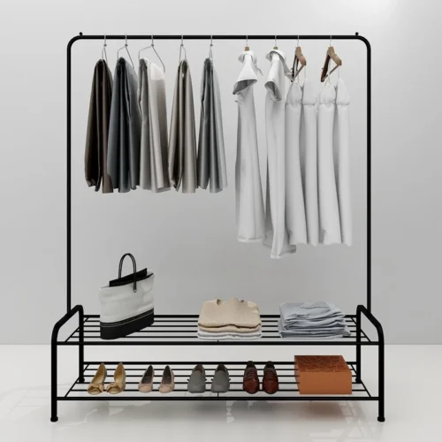 0003189 chow heavy duty metal clothes rack organizer
