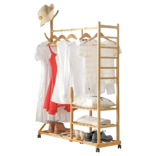 0003192 dhyana rolling clothes rack organizer