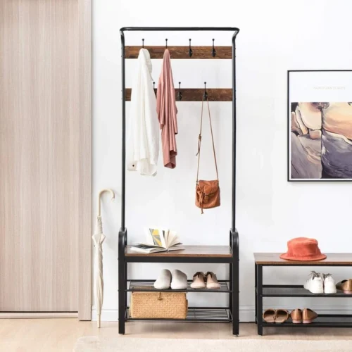 0003195 metado metal clothes rack black