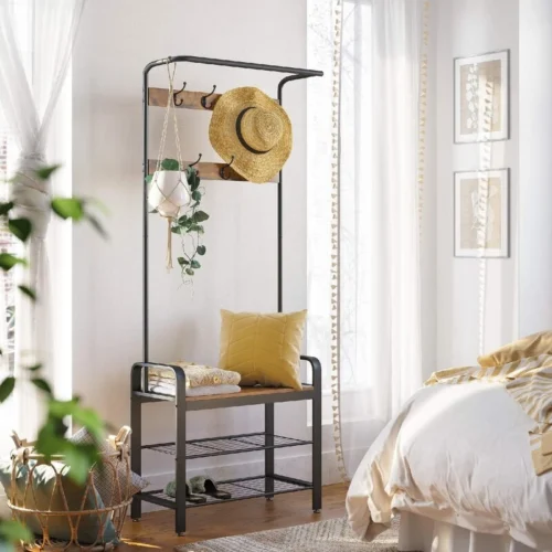 0003197 metado metal clothes rack black