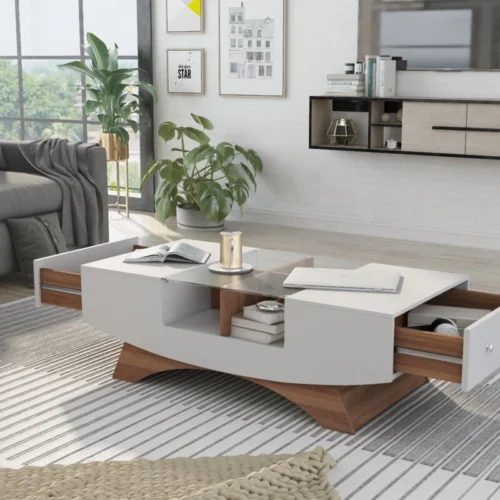 0003909 madilynn trestle coffee table with storage