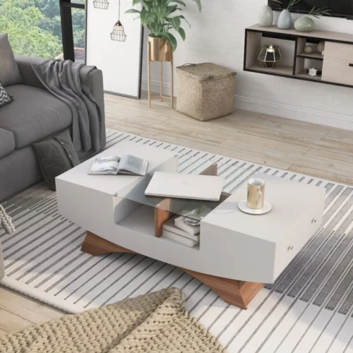 0003911 madilynn trestle coffee table with storage