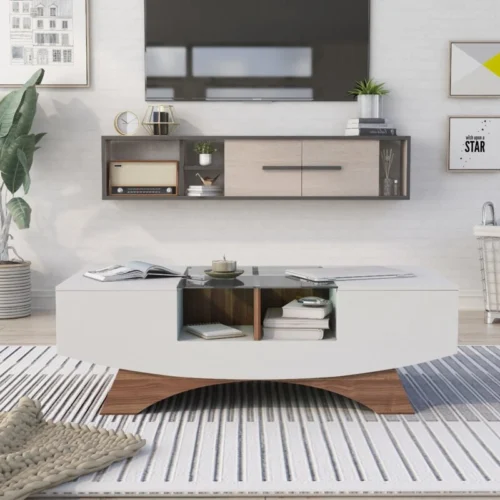 0003912 madilynn trestle coffee table with storage