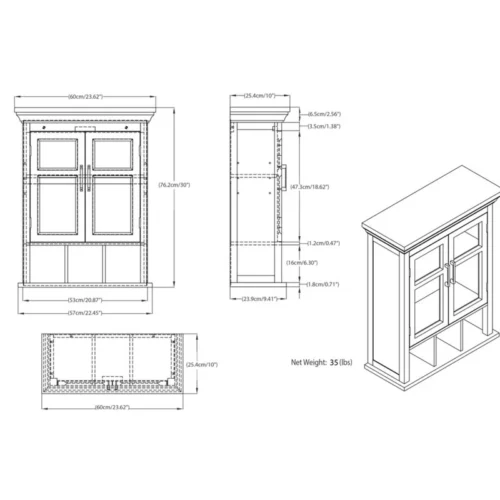 Wall Mounted Bathroom Cabinet