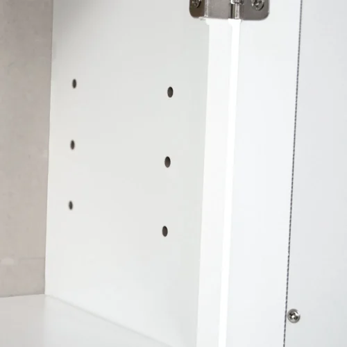 Bath Vida Double Door Mirrored Bathroom Cabinet Storage Cupboard Wall Mounted, White