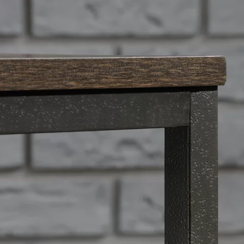 0006137 kavalli steel and wood coffee table 2 tier