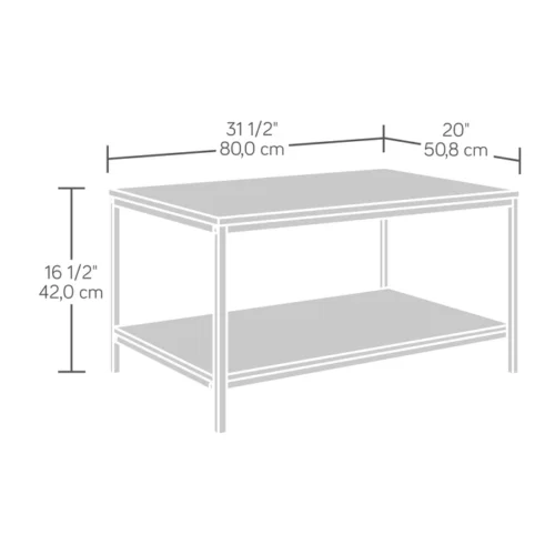 0006142 kavalli steel and wood coffee table 2 tier