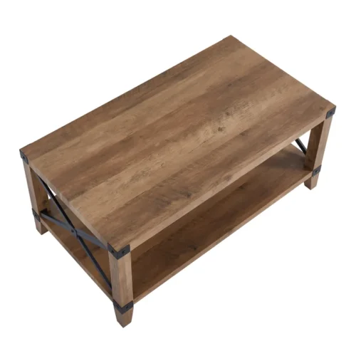 0006183 inled wood coffee table with storage